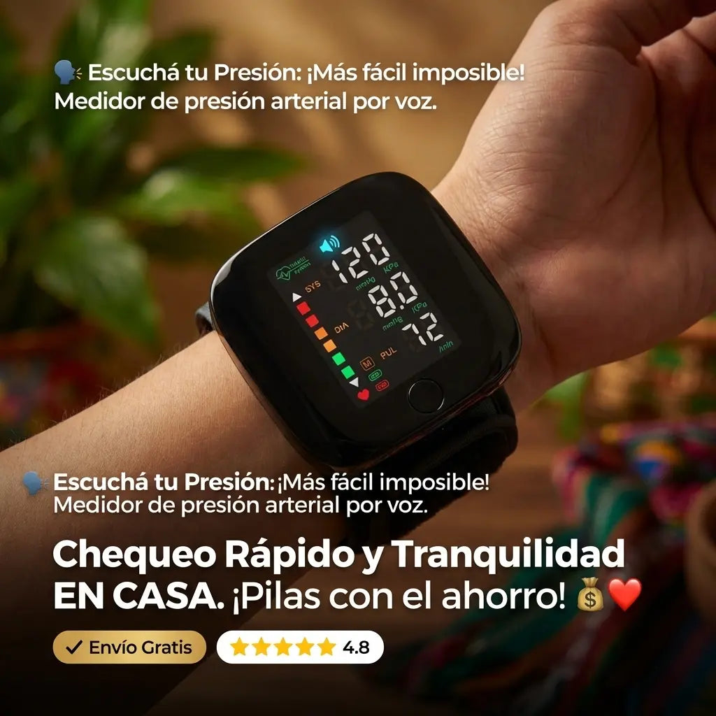 TENSIOMETRO: Medidor de presión arterial- Lectura por voz