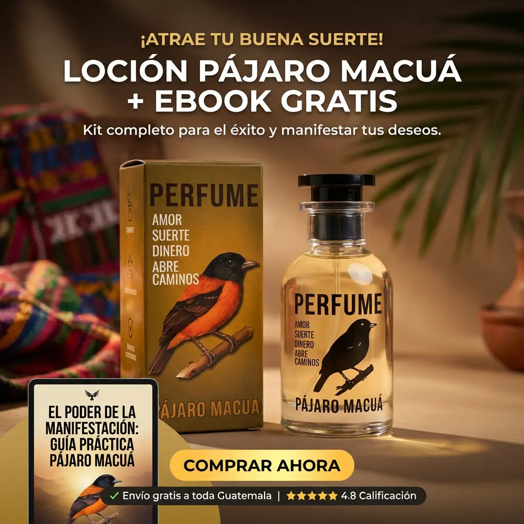 LOCIÓN PAJARO MACUA + EBOOK GRATIS: EL PODER DE LA MANIFESTACIÓN