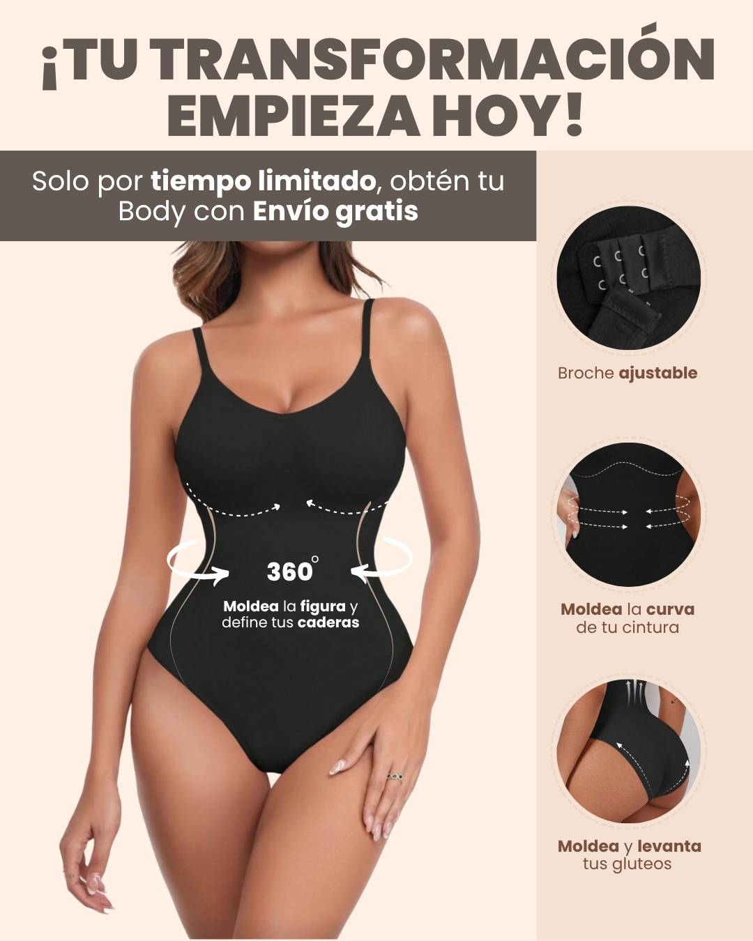 Body Faja Con tiras