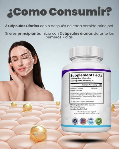 Péptidos de Colageno 1800mg x90 Caps