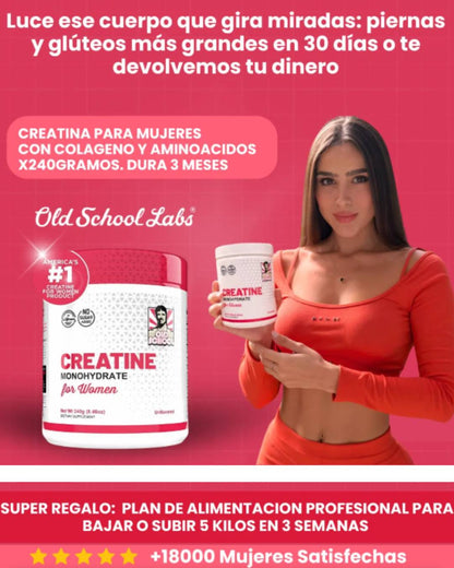 Creatina Monohidratada OLD SCHOOL - Activa Tus Curvas, Despierta Tu Figura