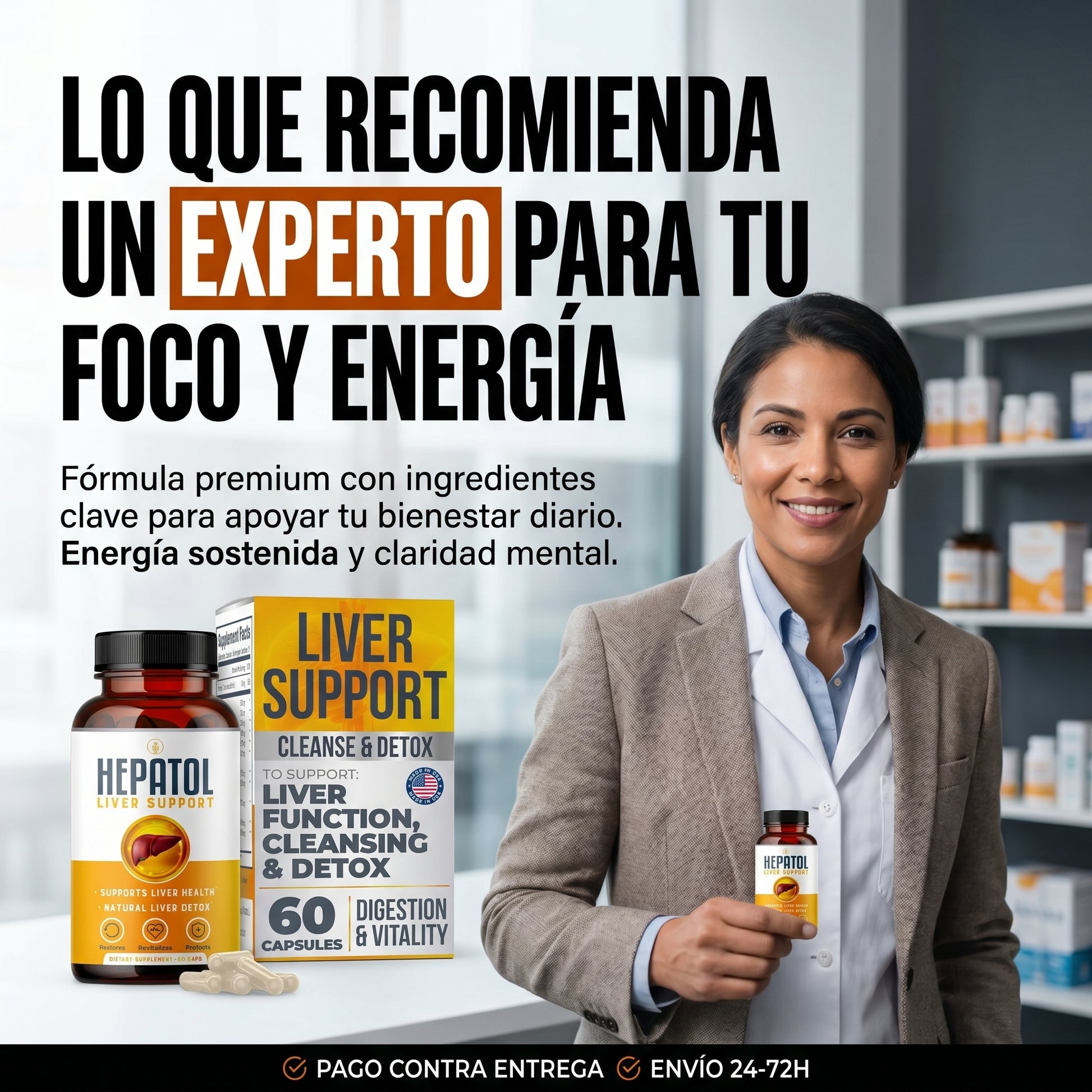 Amazon.com: Hepatol - Desintoxicación de limpieza hepática - Suplemento hepático de hierbas con cúrcuma; L-cisteína desintoxicante apoya la salud del hígado; digestión saludable - Suplementos de limpieza de desintoxicación de apoyo hepático - 60 unidades  — ad authority