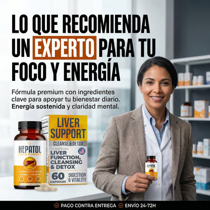 Amazon.com: Hepatol - Desintoxicación de limpieza hepática - Suplemento hepático de hierbas con cúrcuma; L-cisteína desintoxicante apoya la salud del hígado; digestión saludable - Suplementos de limpieza de desintoxicación de apoyo hepático - 60 unidades  — ad authority