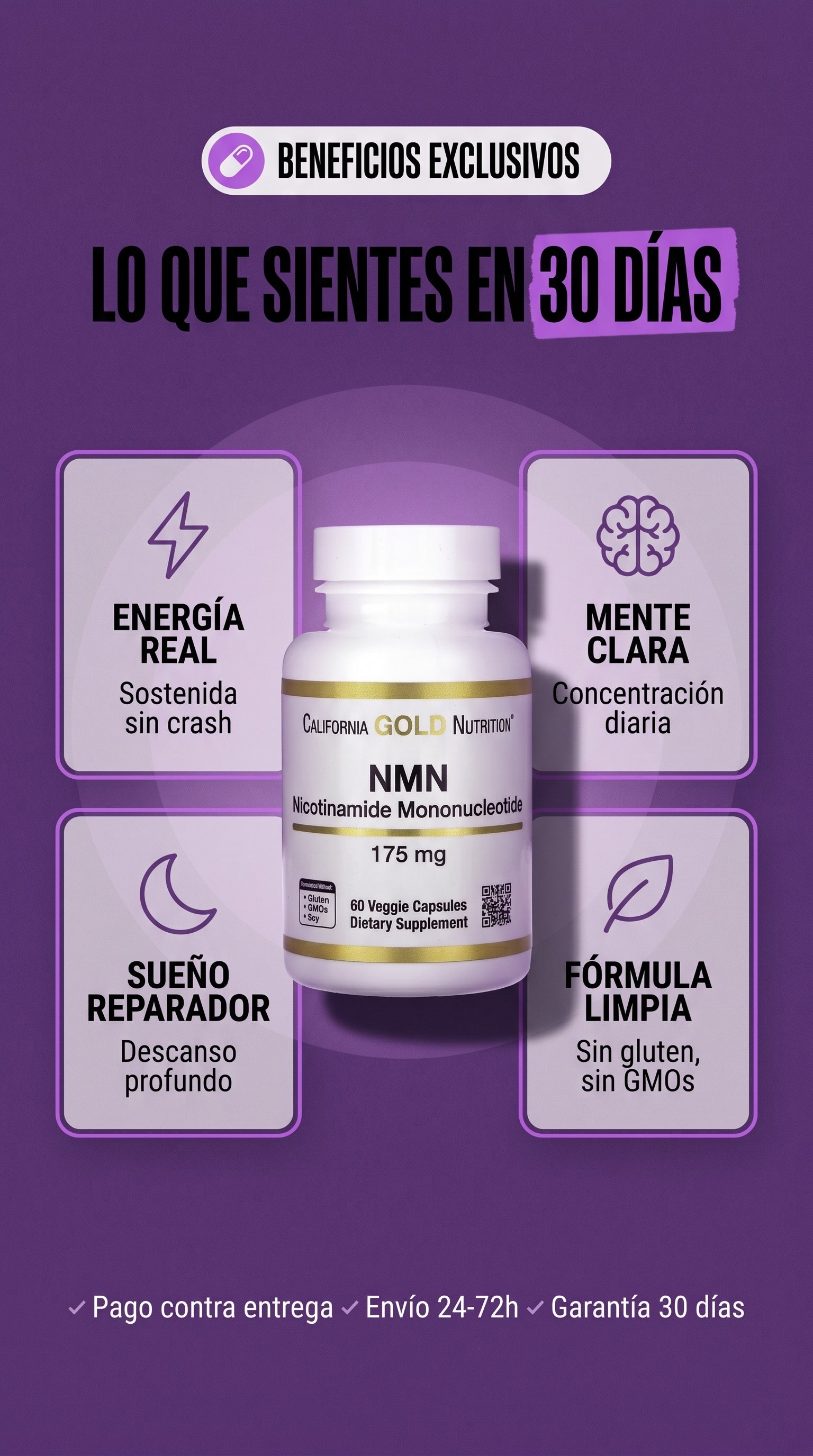 California Gold Nutrition Nmn 175mg 60caps — benefits
