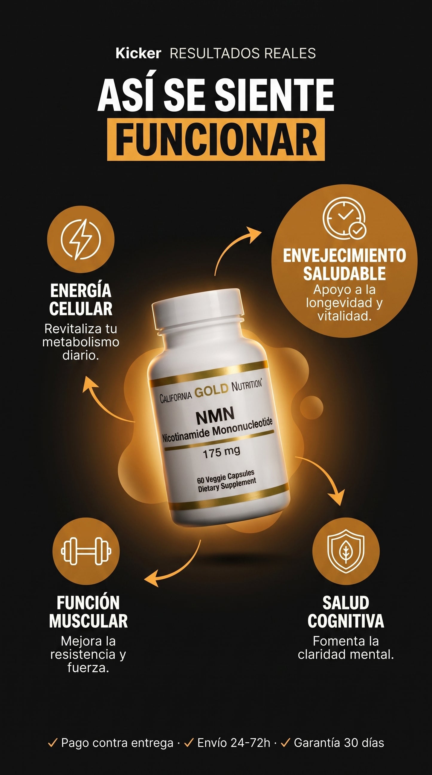 California Gold Nutrition Nmn 175mg 60caps — benefits