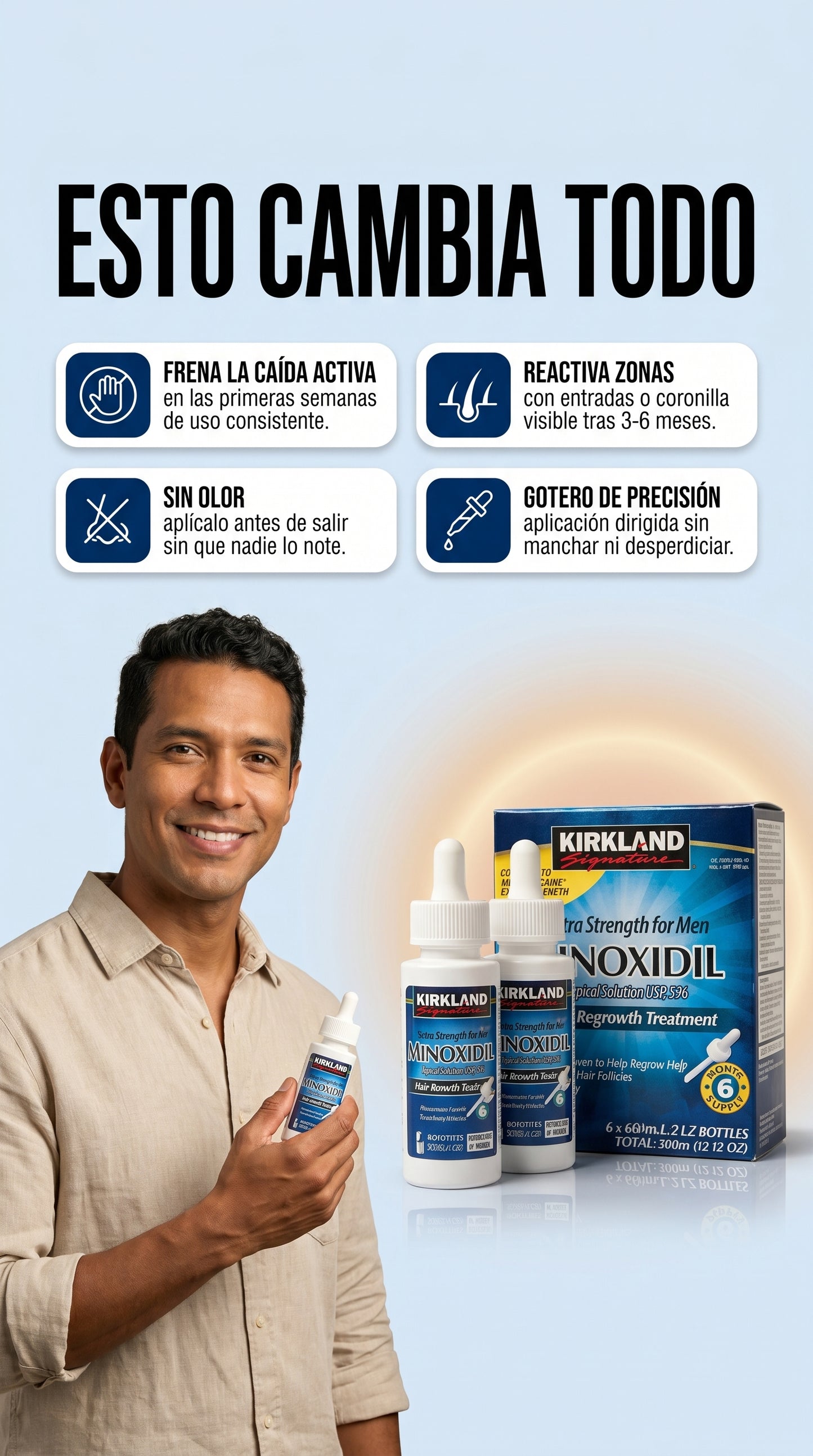 Amazon.com: Kirkland Minoxidil 5% Fuerza Extra Recrecimiento del Cabello para Hombres (Suministro para 12 Meses) : Belleza y Cuidado Personal — benefits