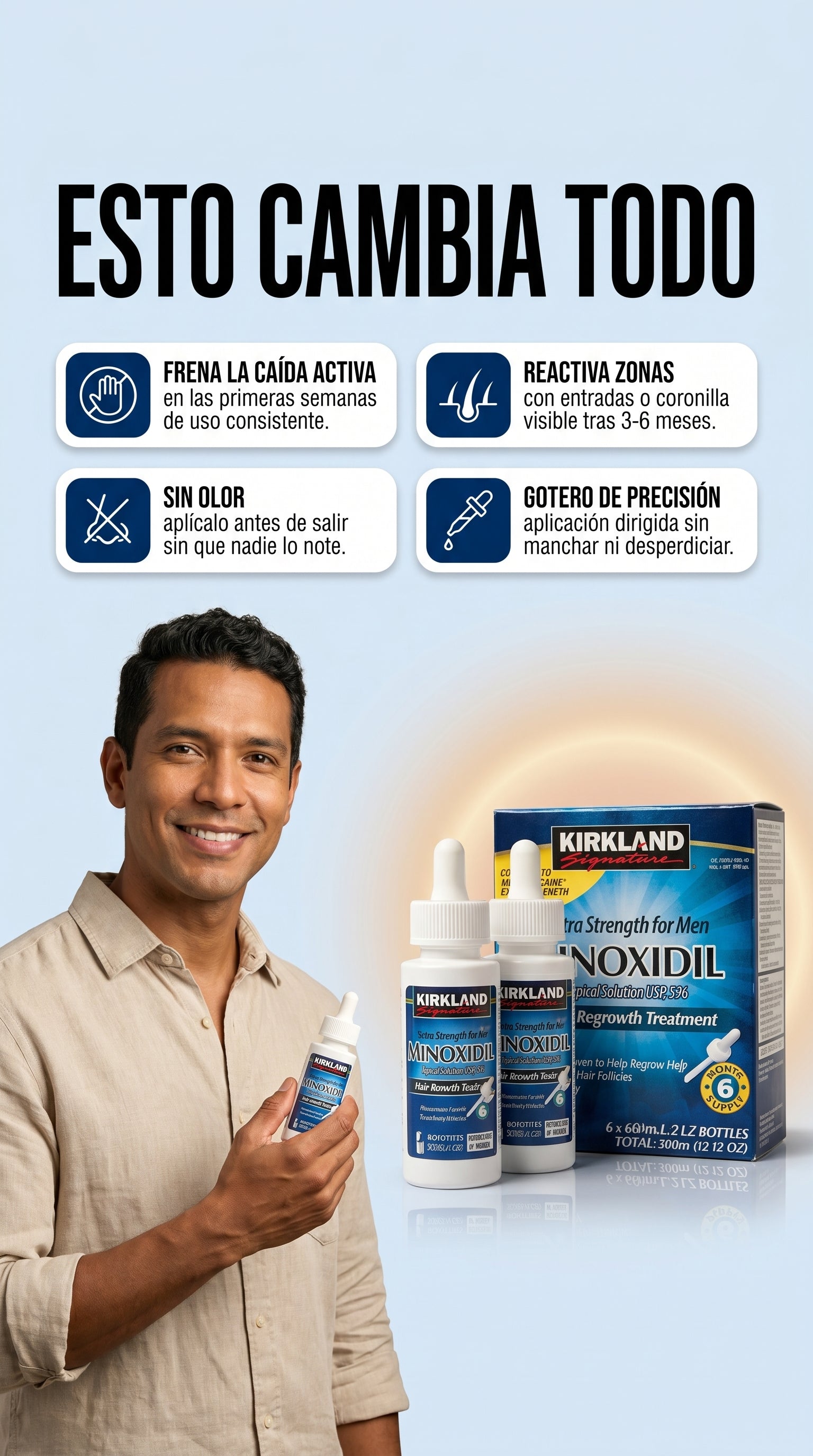 Amazon.com: Kirkland Minoxidil 5% Fuerza Extra Recrecimiento del Cabello para Hombres (Suministro para 12 Meses) : Belleza y Cuidado Personal — benefits
