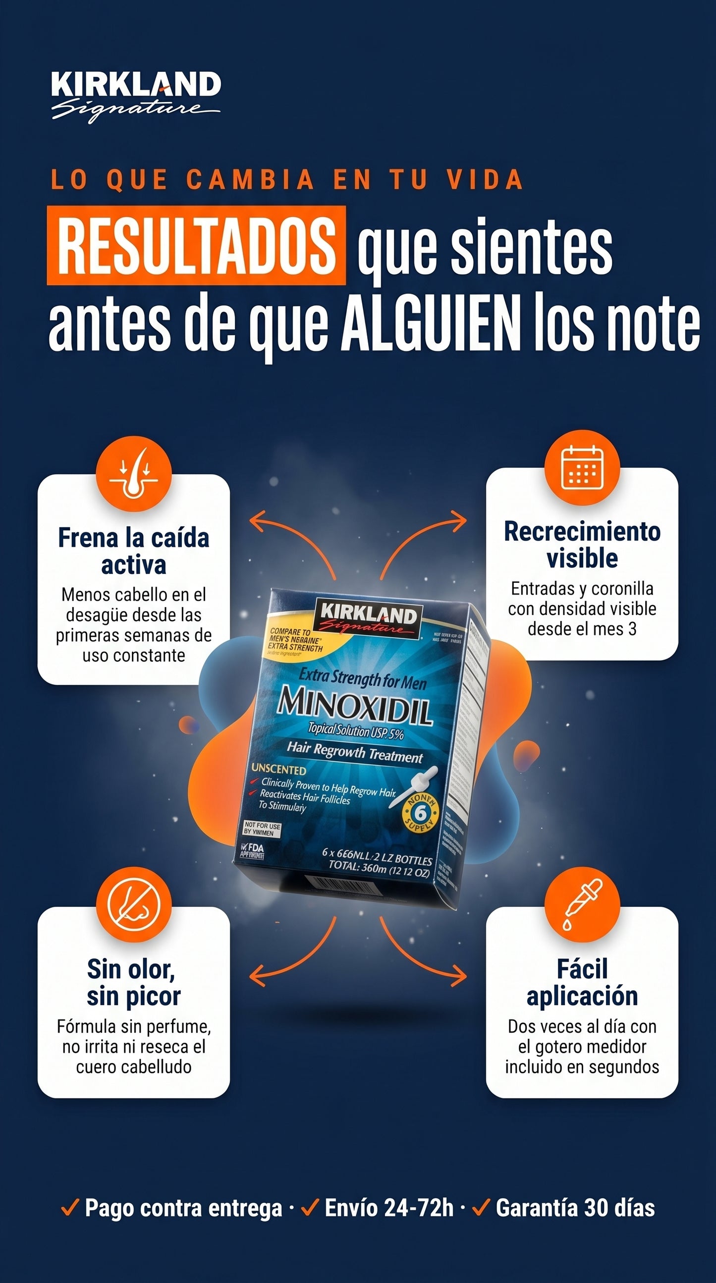 Amazon.com: Kirkland Minoxidil 5% Fuerza Extra Recrecimiento del Cabello para Hombres (Suministro para 12 Meses) : Belleza y Cuidado Personal — benefits