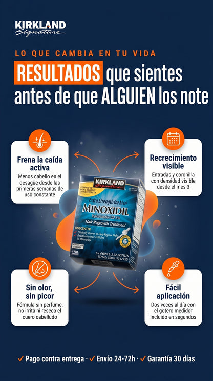 Amazon.com: Kirkland Minoxidil 5% Fuerza Extra Recrecimiento del Cabello para Hombres (Suministro para 12 Meses) : Belleza y Cuidado Personal — benefits