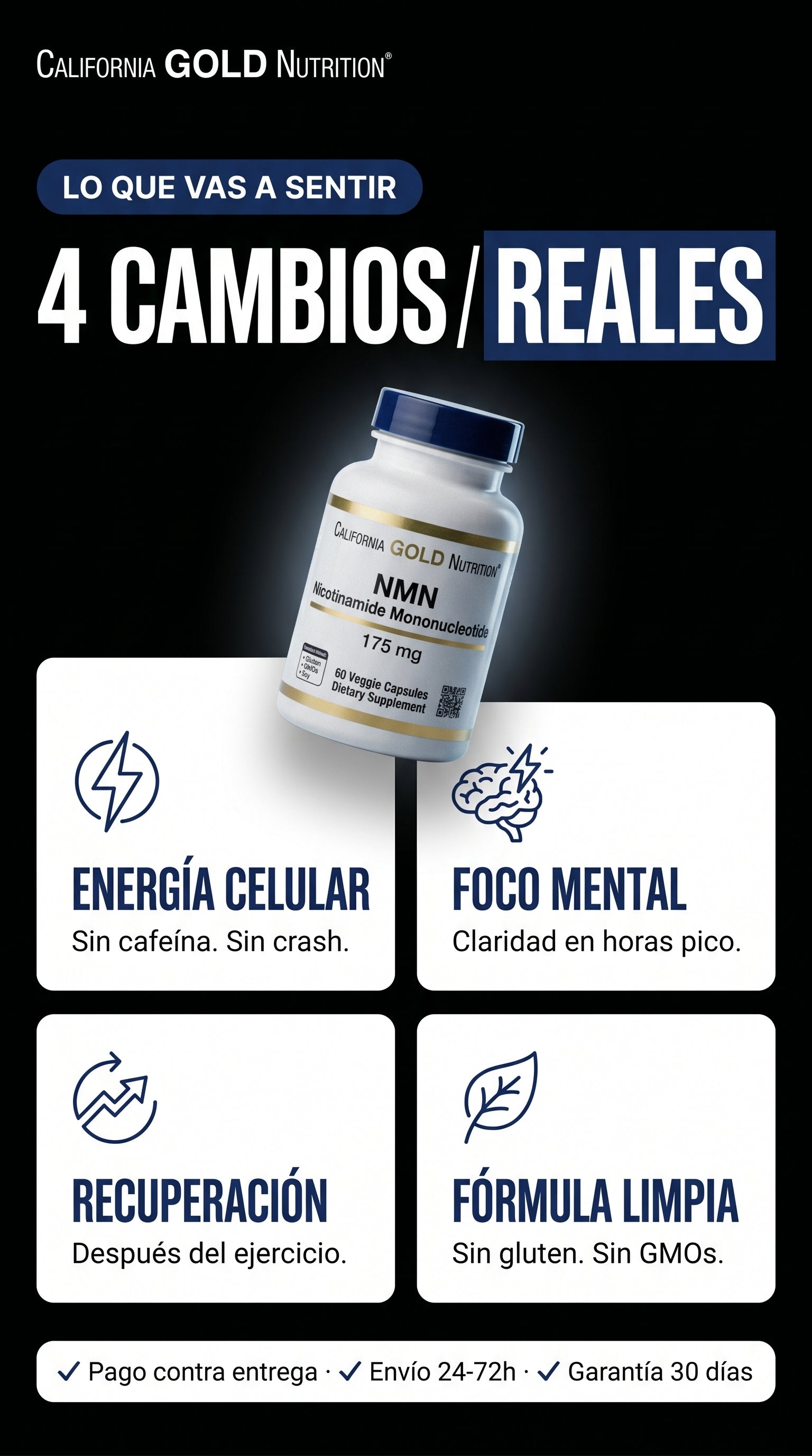 California Gold Nutrition Nmn 175mg 60caps — benefits