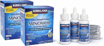 Amazon.com: Kirkland Minoxidil 5% Fuerza Extra Recrecimiento del Cabello para Hombres (Suministro para 12 Meses) : Belleza y Cuidado Personal