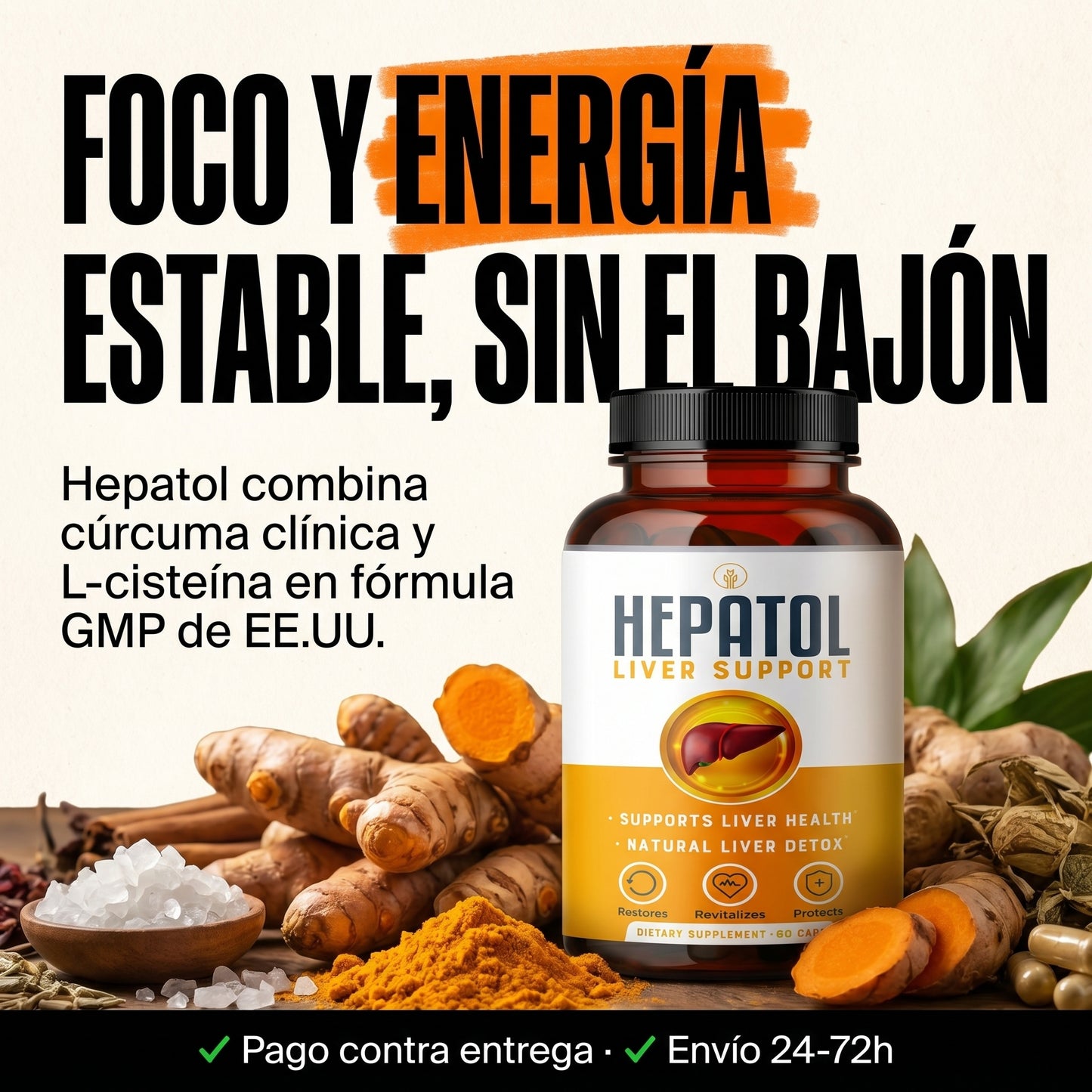 Amazon.com: Hepatol - Desintoxicación de limpieza hepática - Suplemento hepático de hierbas con cúrcuma; L-cisteína desintoxicante apoya la salud del hígado; digestión saludable - Suplementos de limpieza de desintoxicación de apoyo hepático - 60 unidades  — carrusel card-3-mechanism