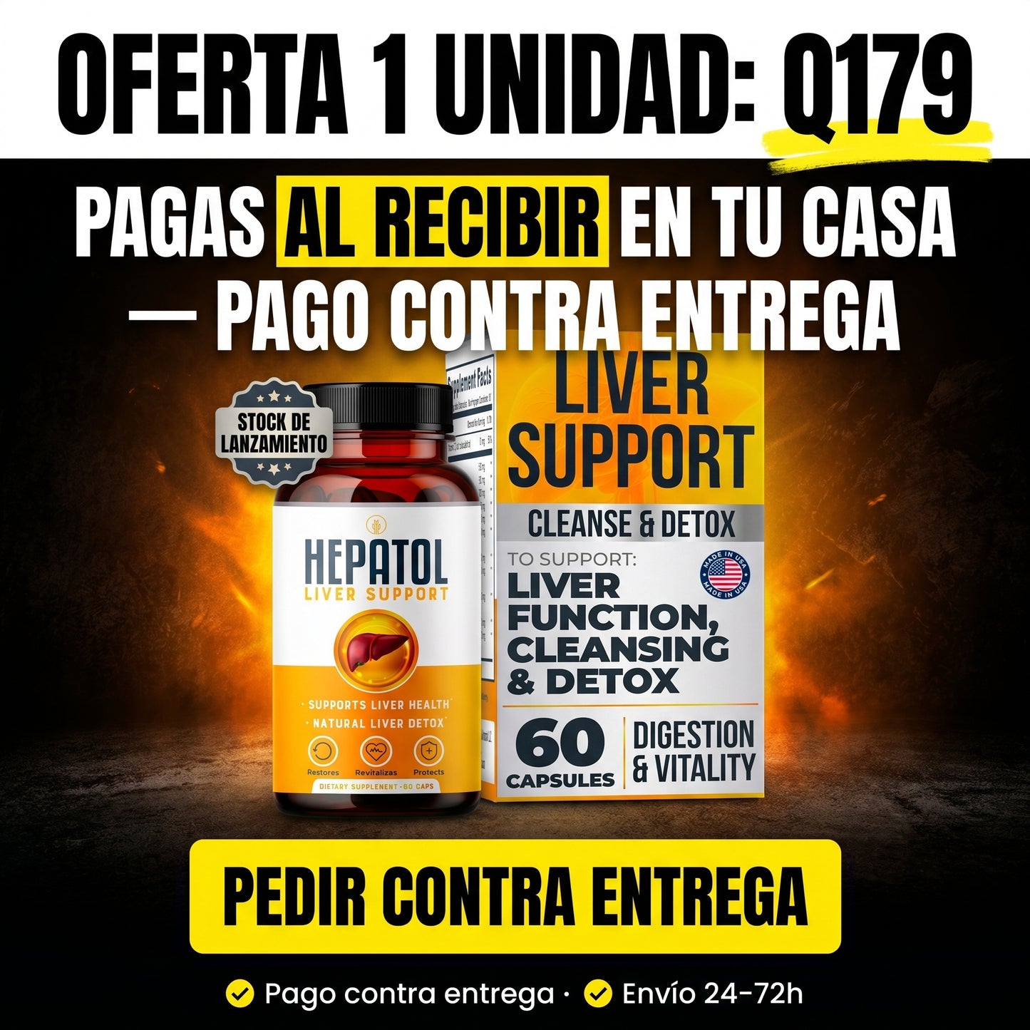 Amazon.com: Hepatol - Desintoxicación de limpieza hepática - Suplemento hepático de hierbas con cúrcuma; L-cisteína desintoxicante apoya la salud del hígado; digestión saludable - Suplementos de limpieza de desintoxicación de apoyo hepático - 60 unidades  — carrusel card-6-offer