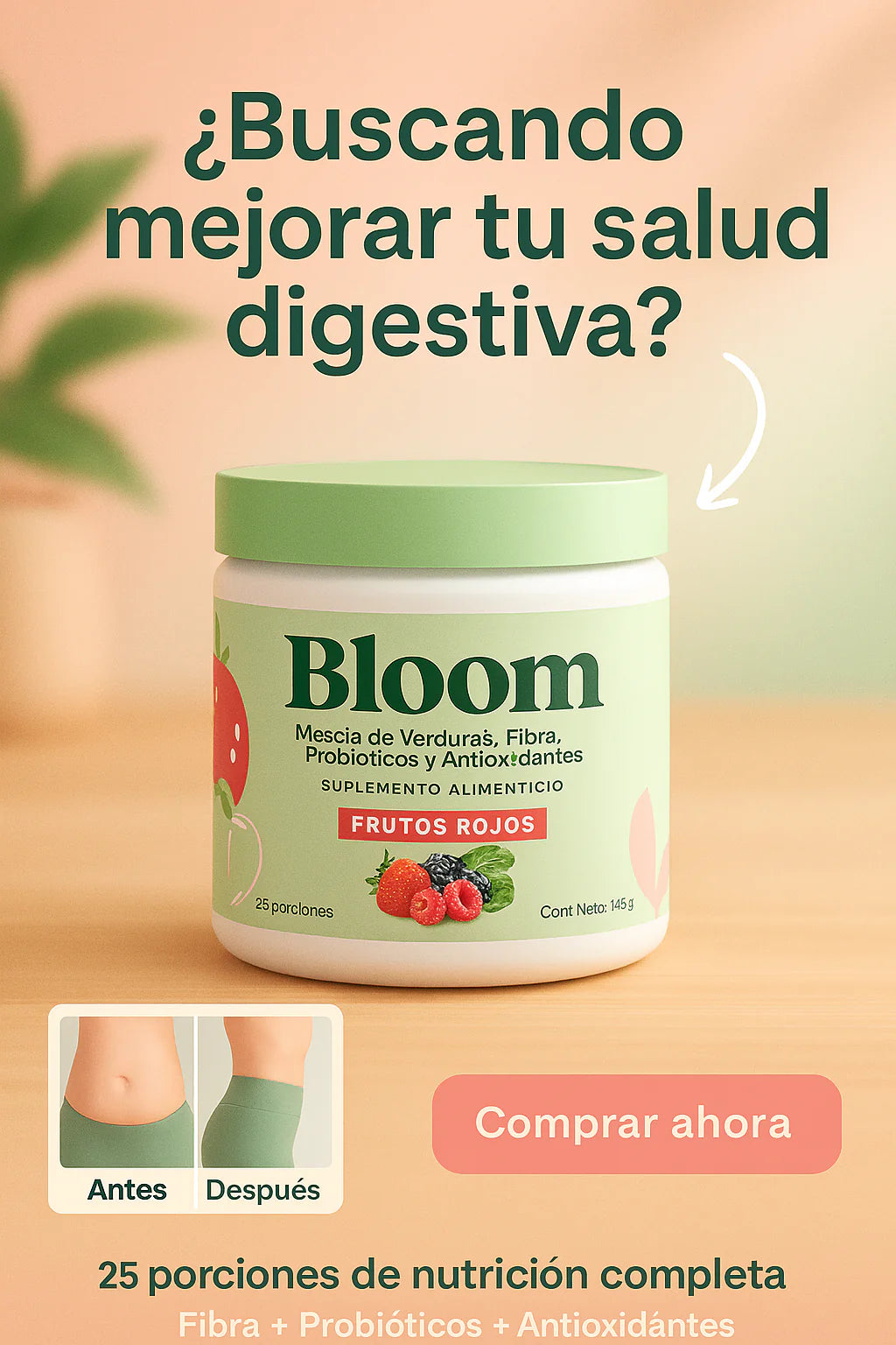 Bloom con Probióticos y Antioxidantes
