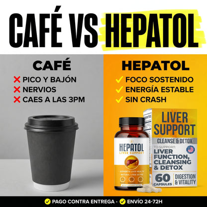 Amazon.com: Hepatol - Desintoxicación de limpieza hepática - Suplemento hepático de hierbas con cúrcuma; L-cisteína desintoxicante apoya la salud del hígado; digestión saludable - Suplementos de limpieza de desintoxicación de apoyo hepático - 60 unidades  — ad comparison