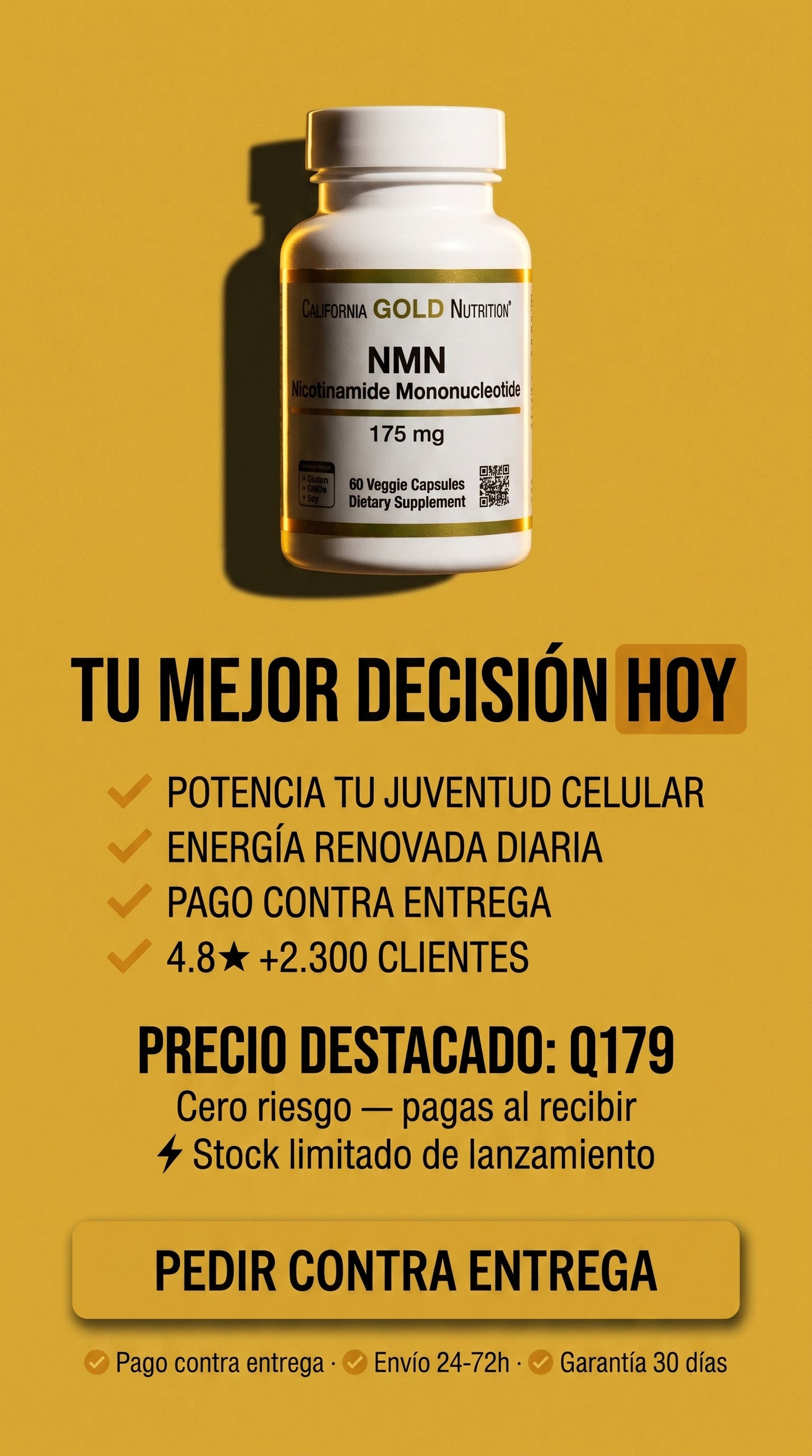 California Gold Nutrition Nmn 175mg 60caps — cta