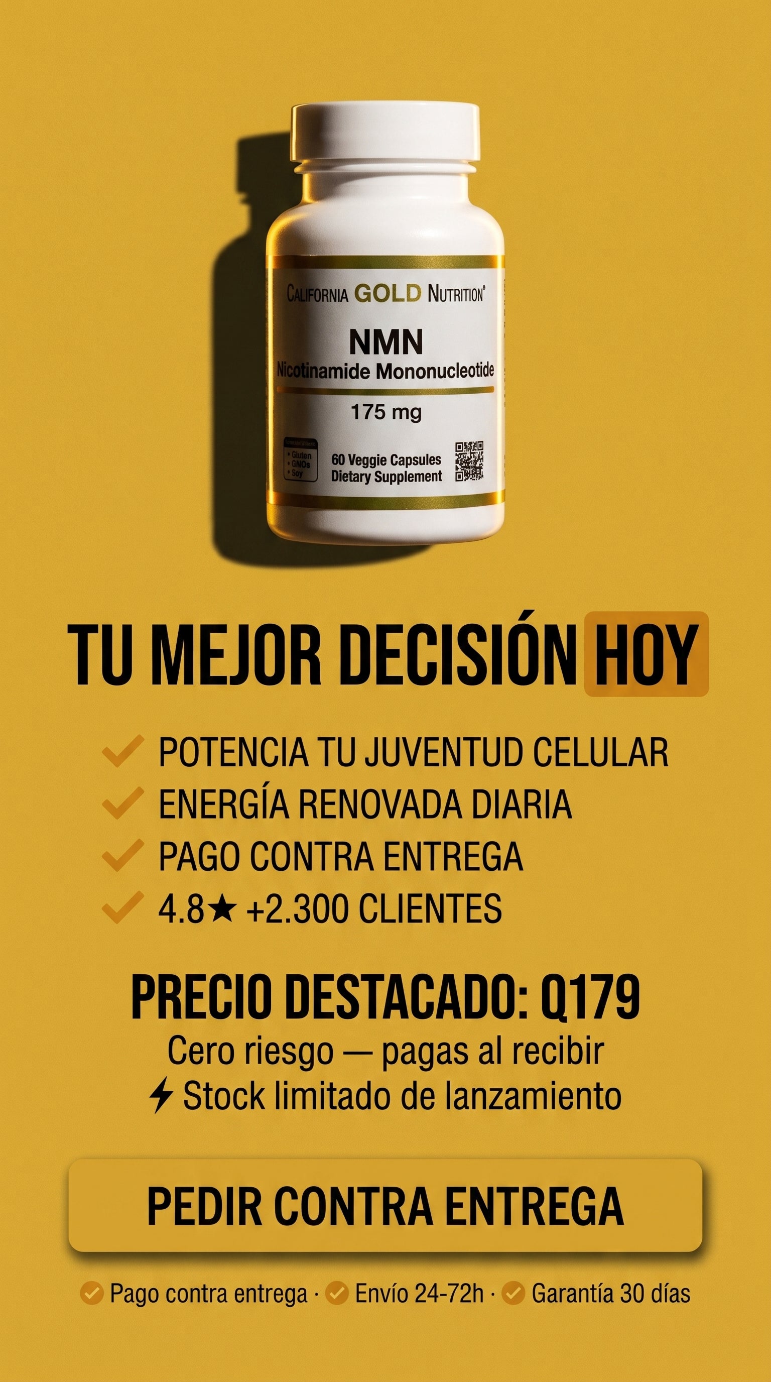 California Gold Nutrition Nmn 175mg 60caps — cta