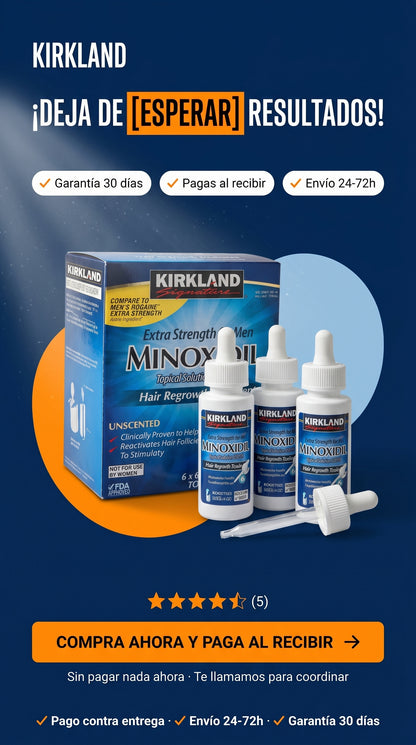 Amazon.com: Kirkland Minoxidil 5% Fuerza Extra Recrecimiento del Cabello para Hombres (Suministro para 12 Meses) : Belleza y Cuidado Personal — cta