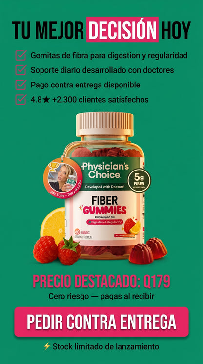 Amazon.com: Gomitas de fibra Physician’s Choice para la salud digestiva y regularidad — cta
