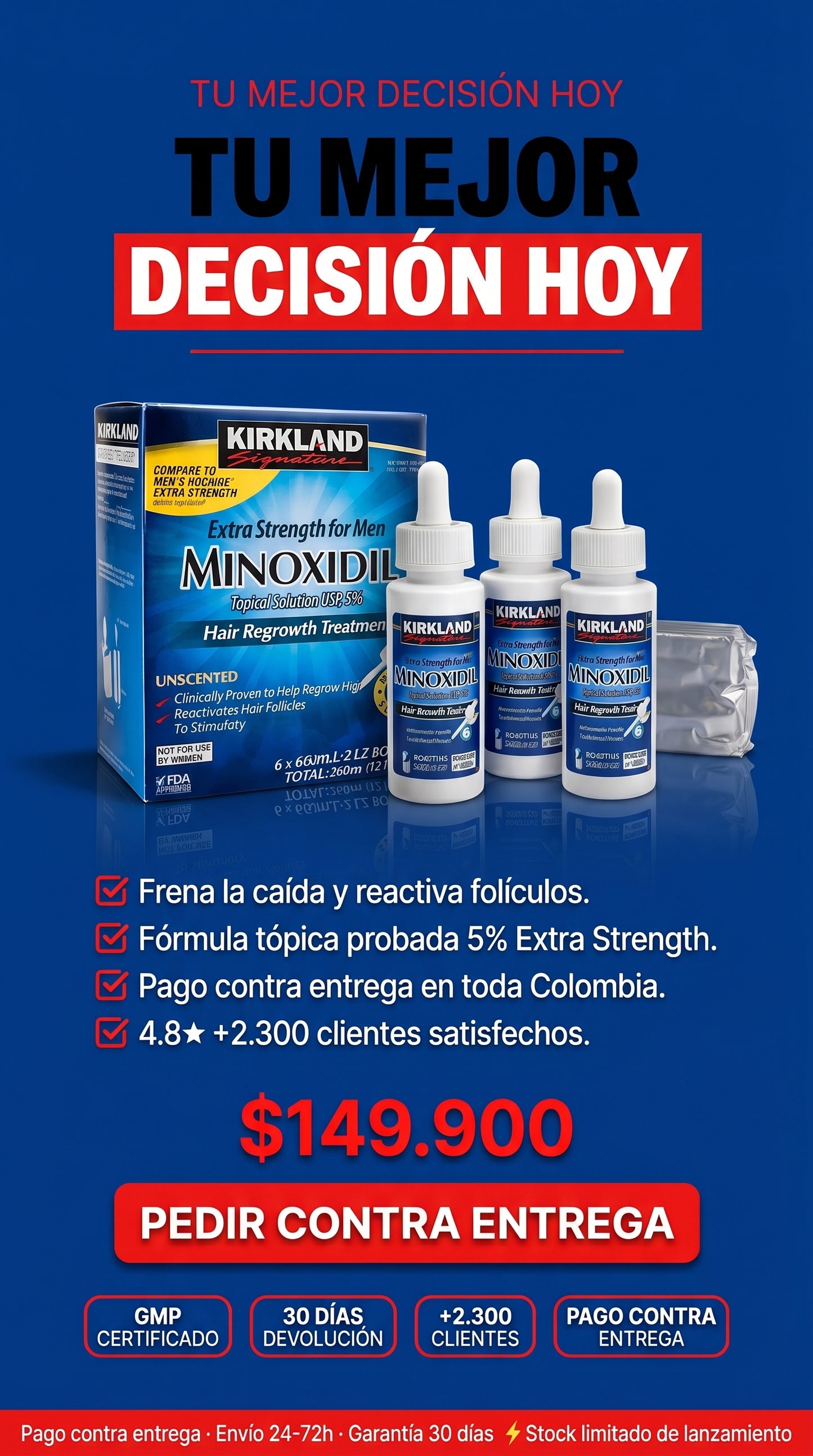 Amazon.com: Kirkland Minoxidil 5% Fuerza Extra Recrecimiento del Cabello para Hombres (Suministro para 12 Meses) : Belleza y Cuidado Personal — cta