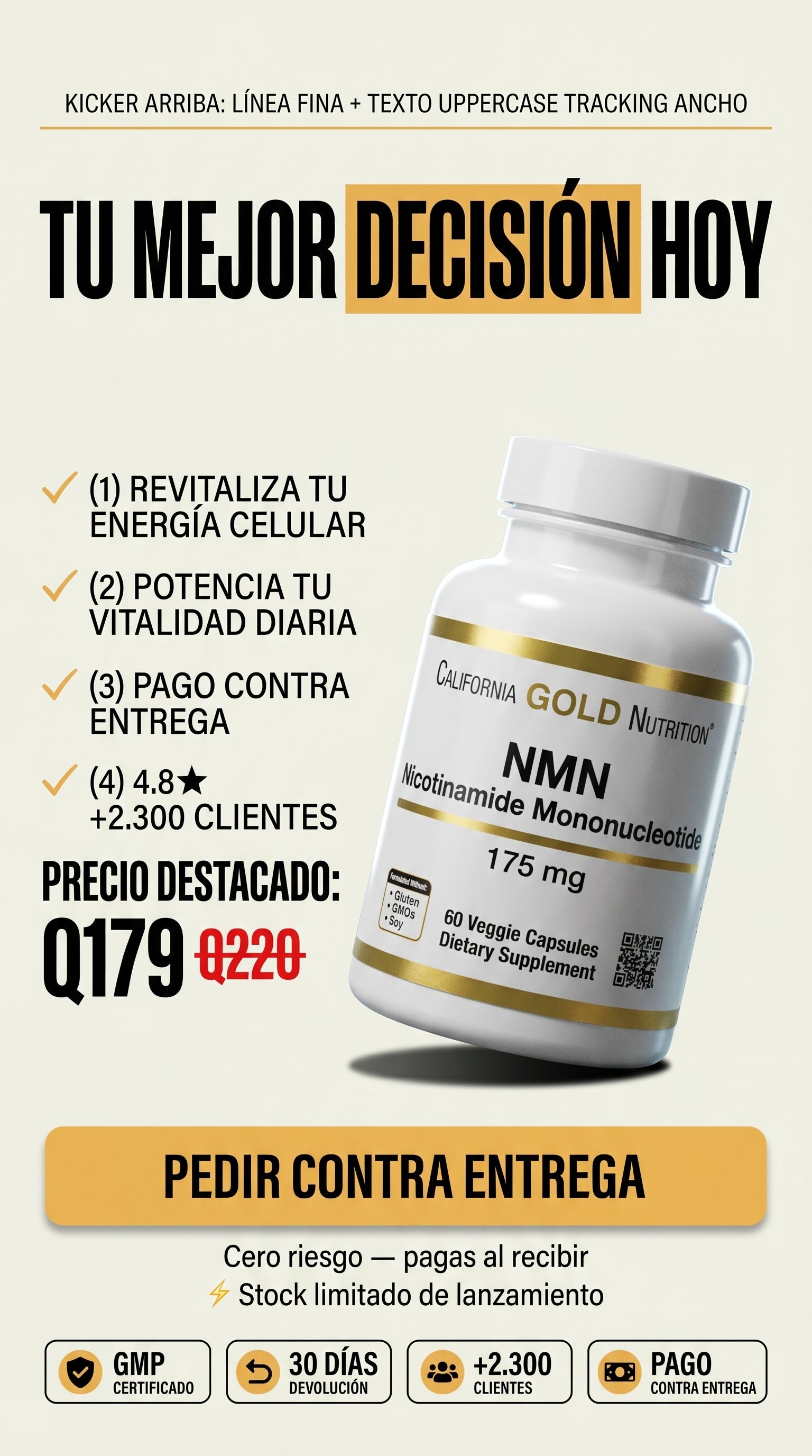 California Gold Nutrition Nmn 175mg 60caps — cta