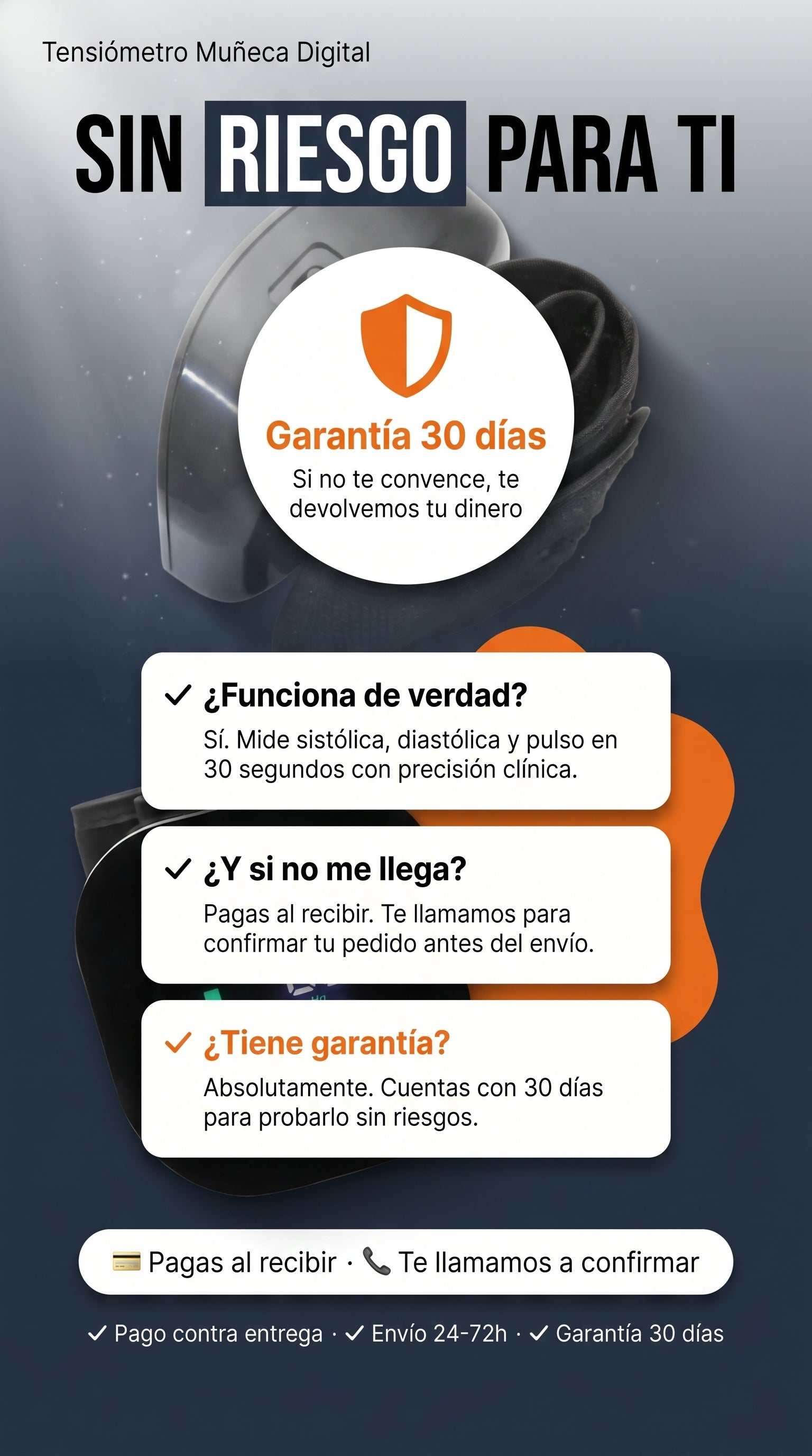 Tensiómetro Muñeca Digital — guarantee-faq