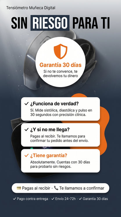 Tensiómetro Muñeca Digital — guarantee-faq
