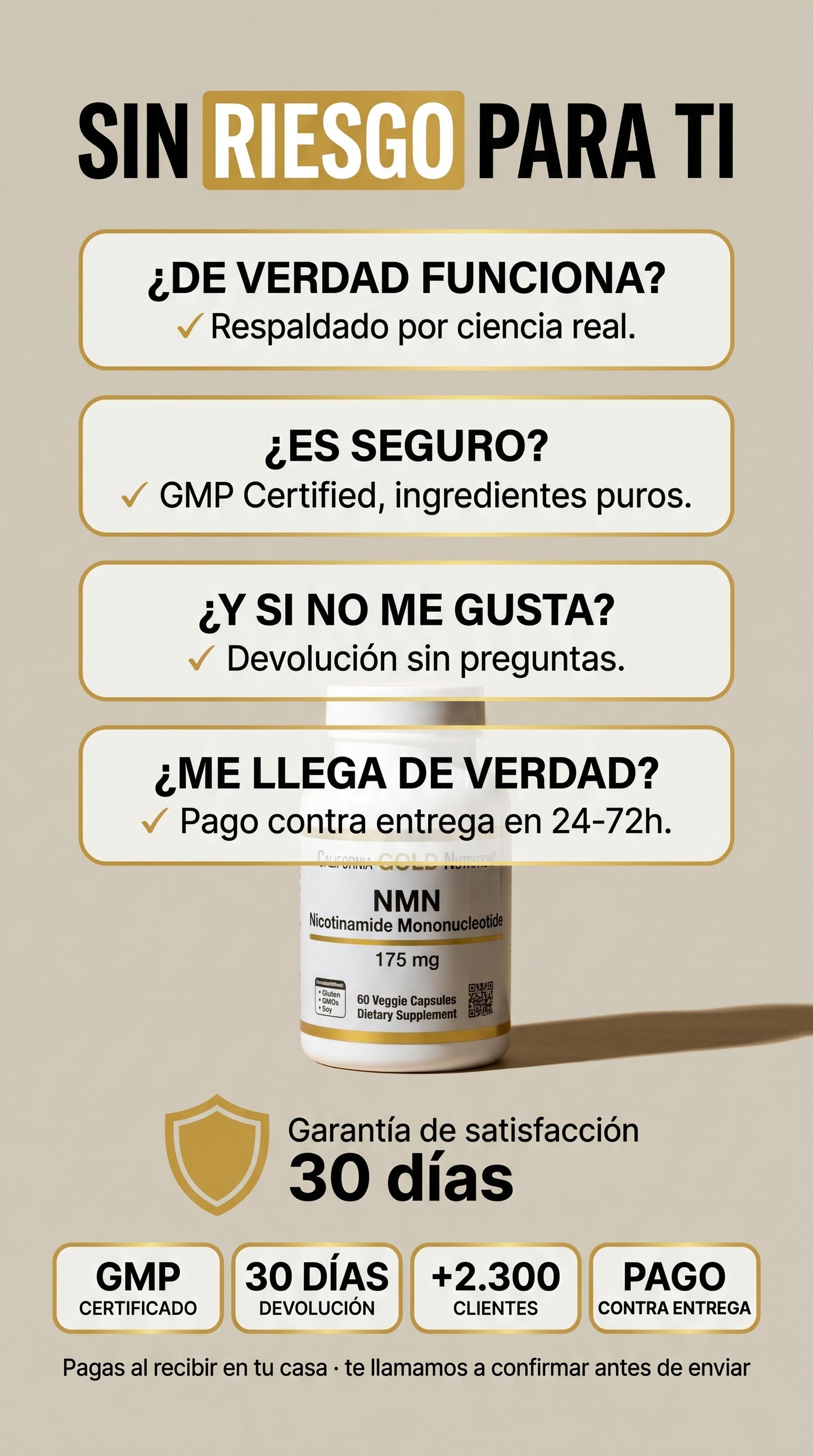 California Gold Nutrition Nmn 175mg 60caps — guarantee-faq