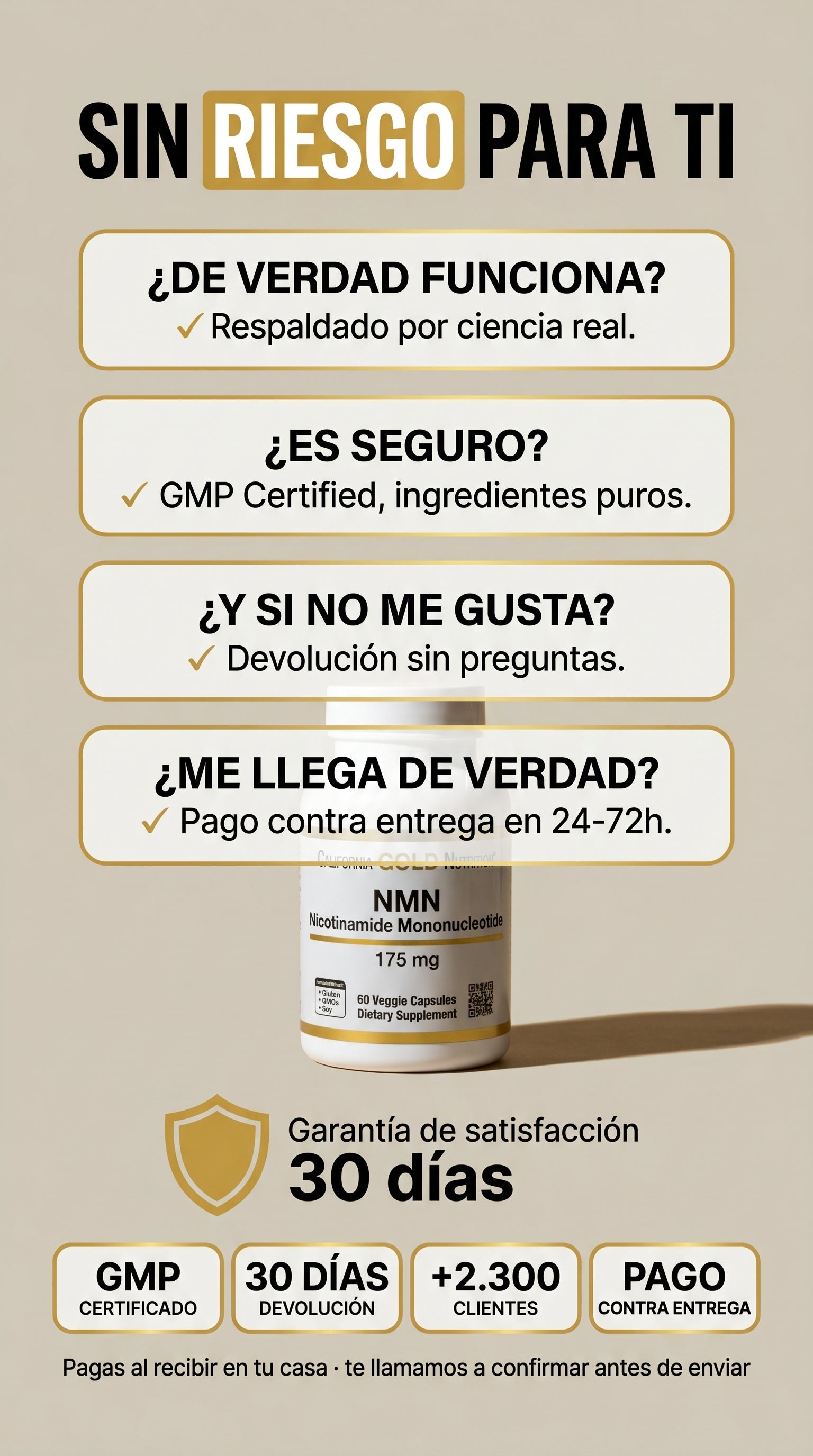 California Gold Nutrition Nmn 175mg 60caps — guarantee-faq