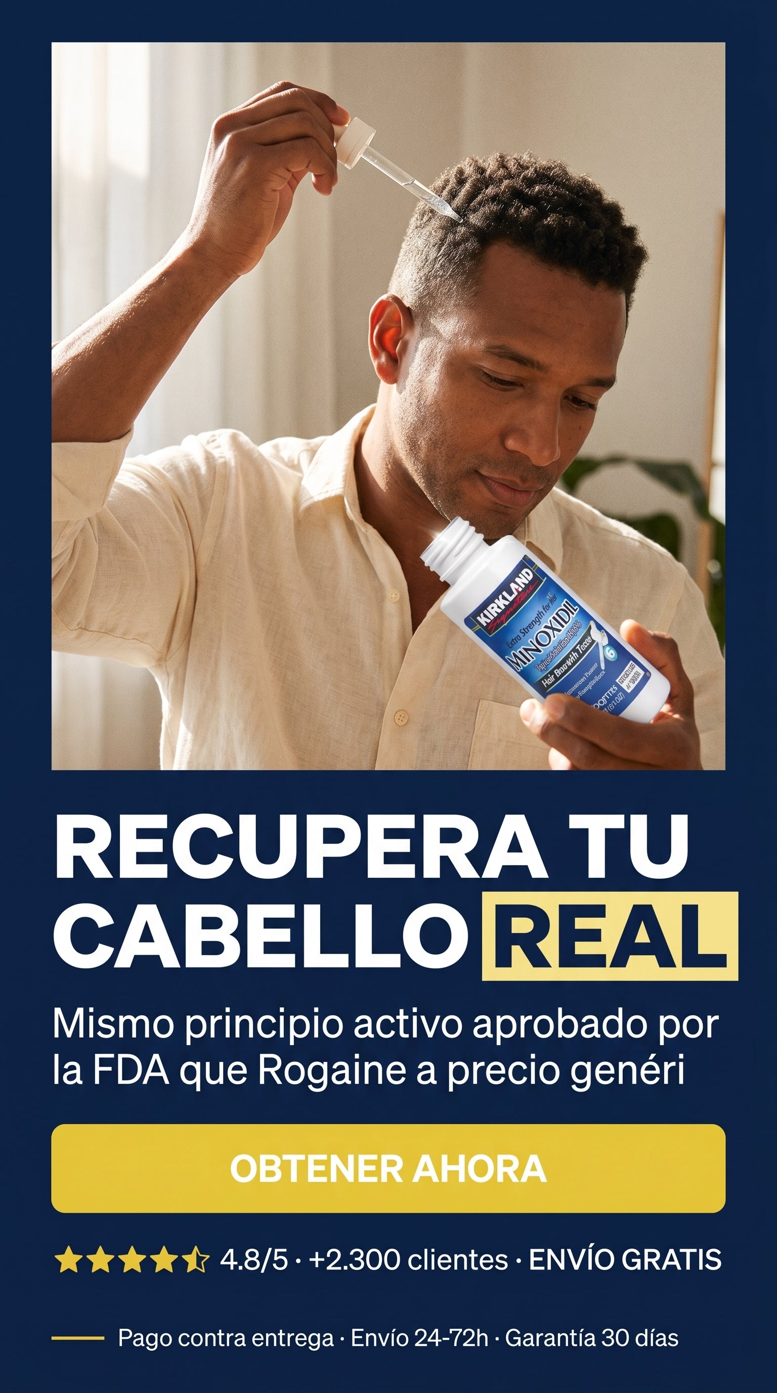 Amazon.com: Kirkland Minoxidil 5% Fuerza Extra Recrecimiento del Cabello para Hombres (Suministro para 12 Meses) : Belleza y Cuidado Personal — hero