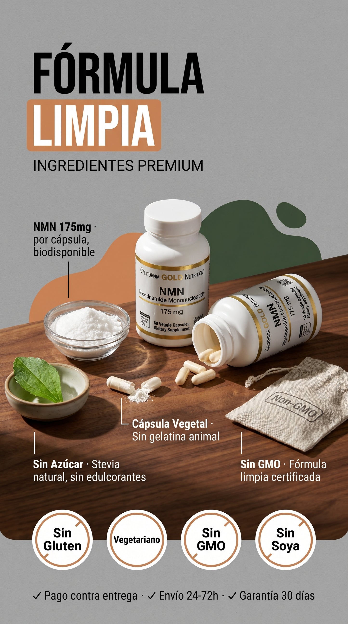 California Gold Nutrition Nmn 175mg 60caps — materials-ingredients