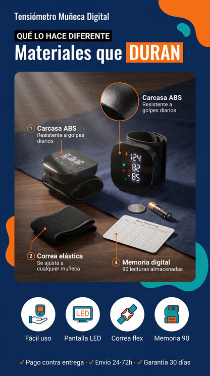 Tensiómetro Muñeca Digital — materials-ingredients
