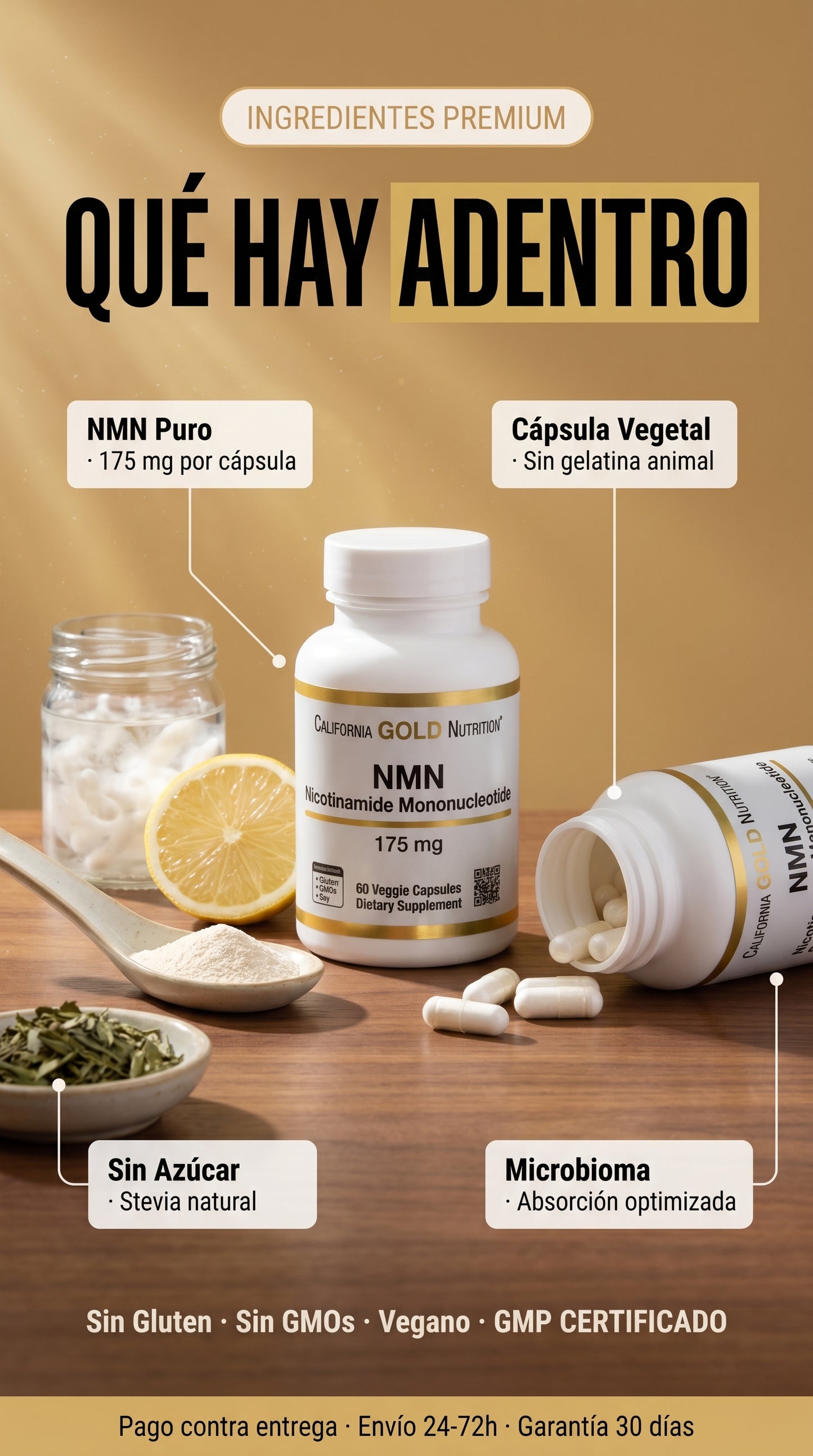 California Gold Nutrition Nmn 175mg 60caps — materials-ingredients