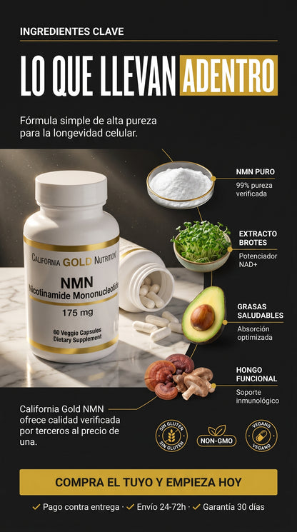 California Gold Nutrition Nmn 175mg 60caps — materials-ingredients