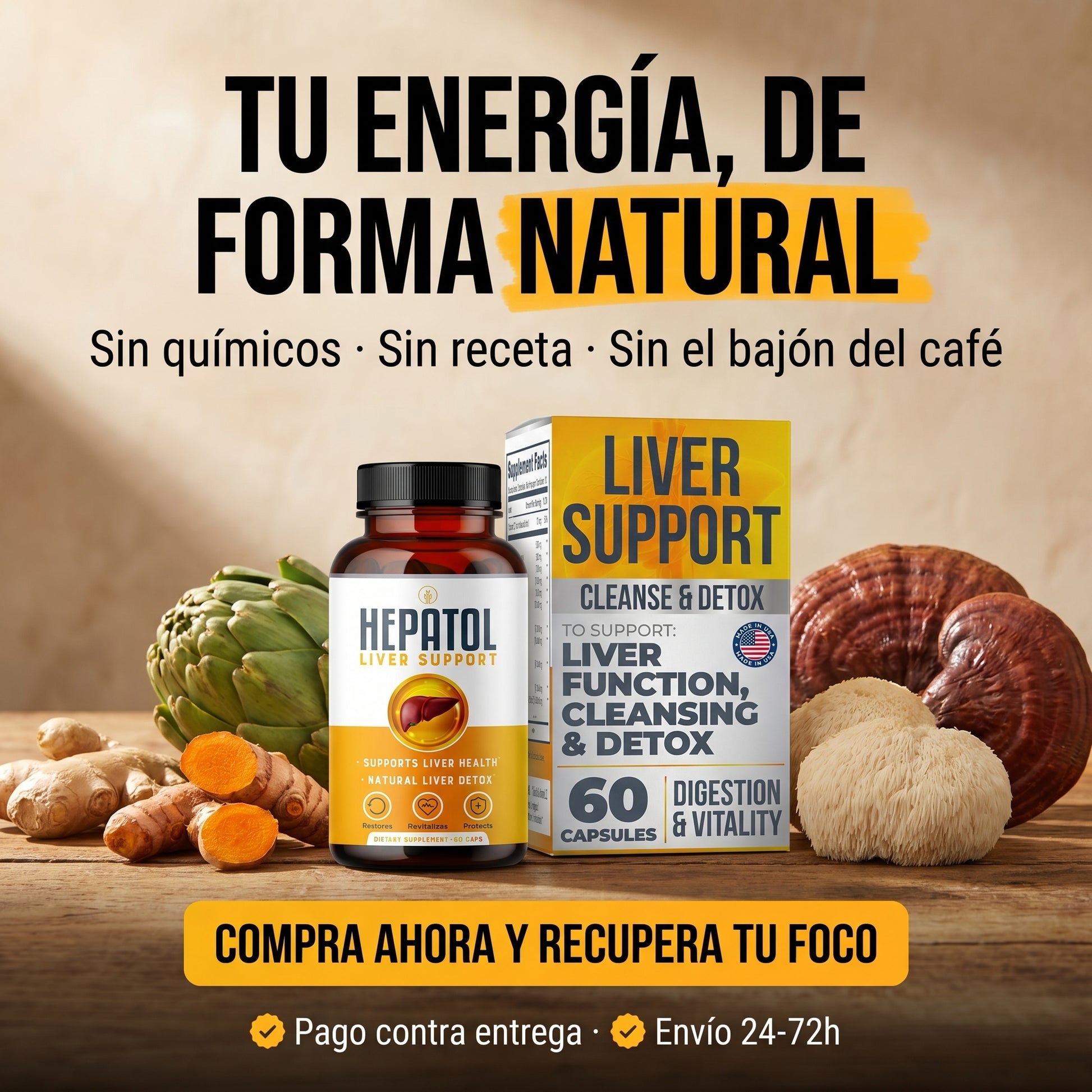 Amazon.com: Hepatol - Desintoxicación de limpieza hepática - Suplemento hepático de hierbas con cúrcuma; L-cisteína desintoxicante apoya la salud del hígado; digestión saludable - Suplementos de limpieza de desintoxicación de apoyo hepático - 60 unidades  — ad natural-alternative