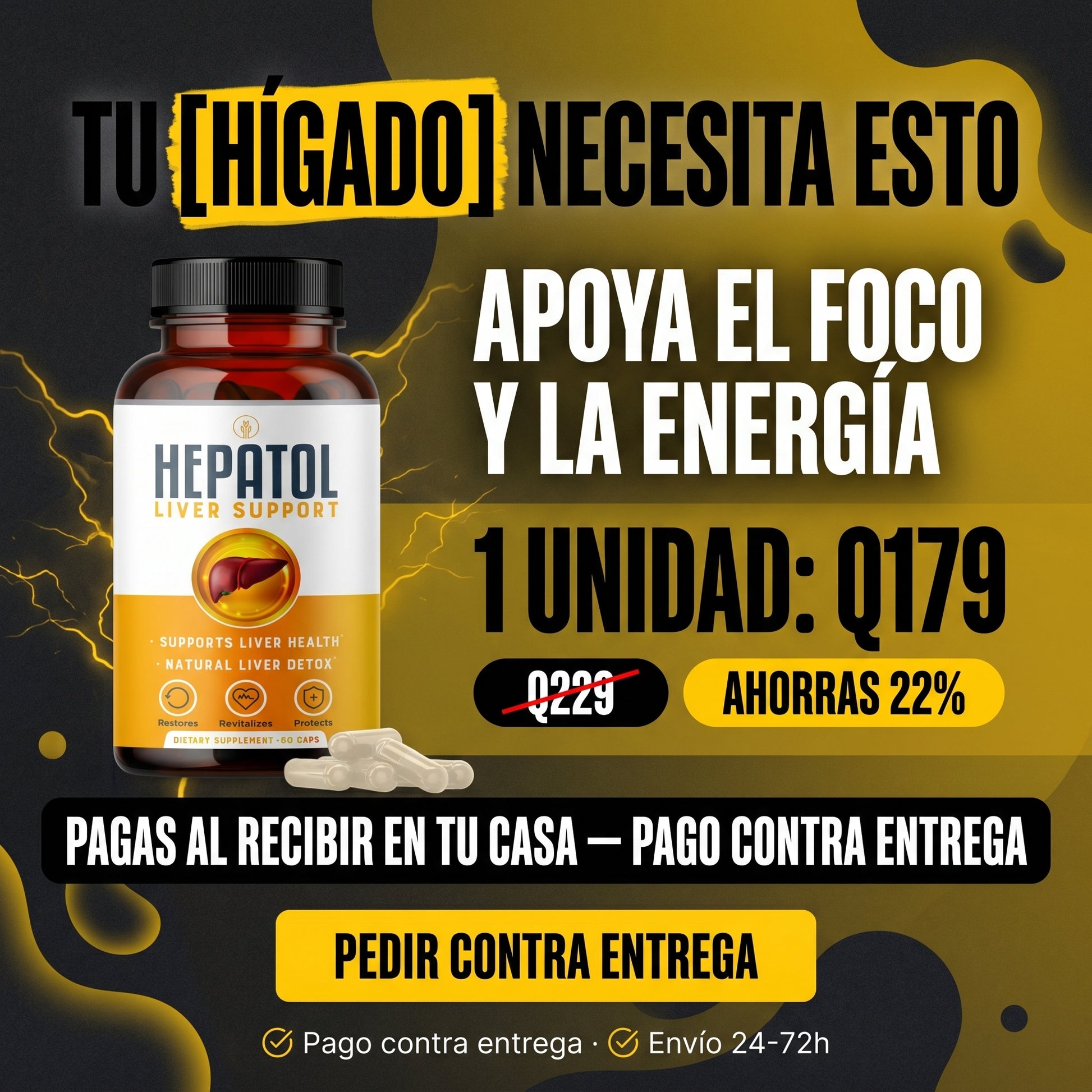Amazon.com: Hepatol - Desintoxicación de limpieza hepática - Suplemento hepático de hierbas con cúrcuma; L-cisteína desintoxicante apoya la salud del hígado; digestión saludable - Suplementos de limpieza de desintoxicación de apoyo hepático - 60 unidades  — ad offer-cod