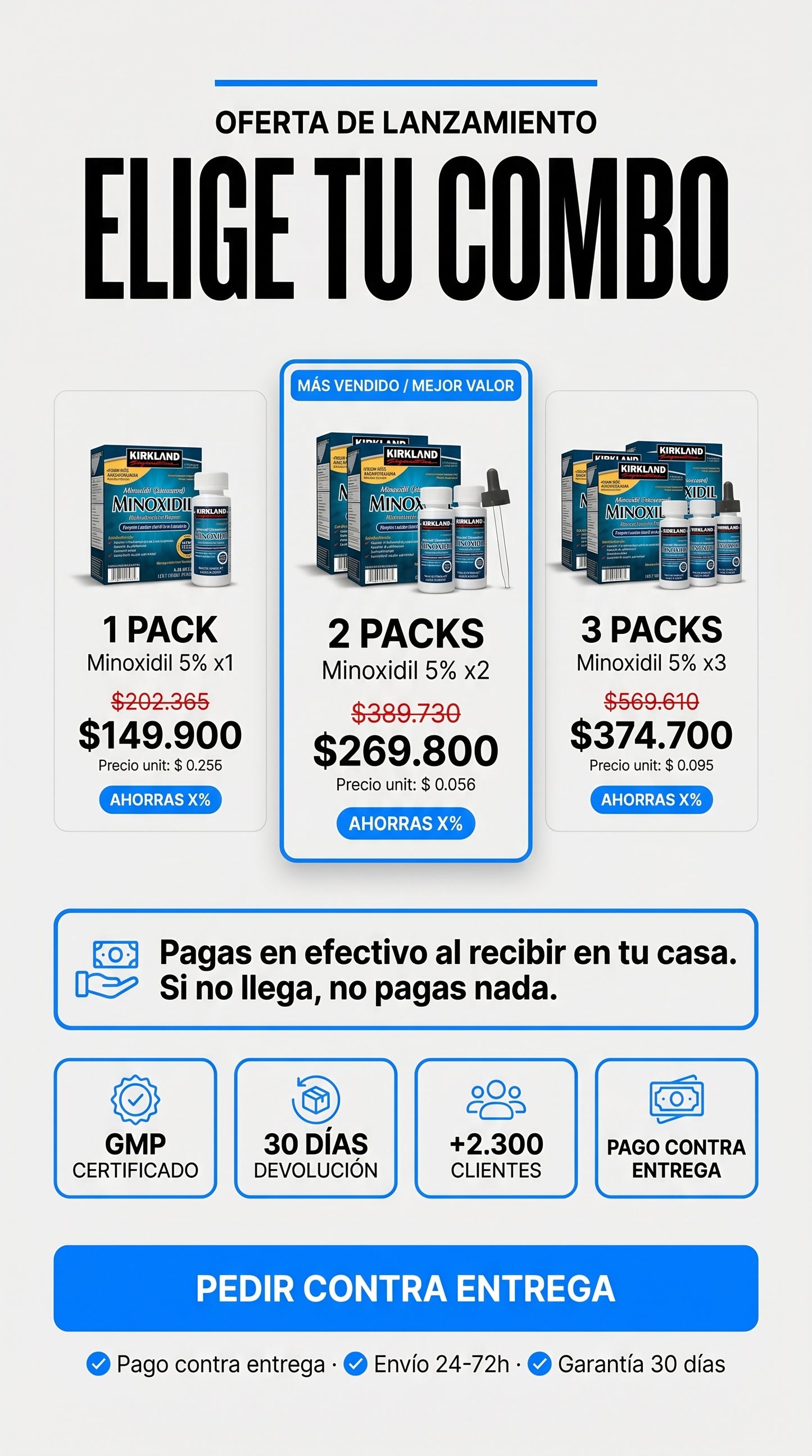 Amazon.com: Kirkland Minoxidil 5% Fuerza Extra Recrecimiento del Cabello para Hombres (Suministro para 12 Meses) : Belleza y Cuidado Personal — offer-pricing