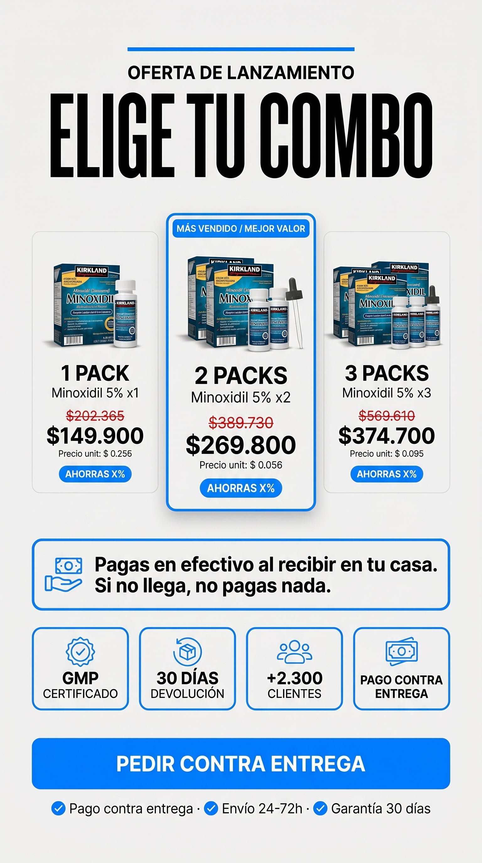 Amazon.com: Kirkland Minoxidil 5% Fuerza Extra Recrecimiento del Cabello para Hombres (Suministro para 12 Meses) : Belleza y Cuidado Personal — offer-pricing