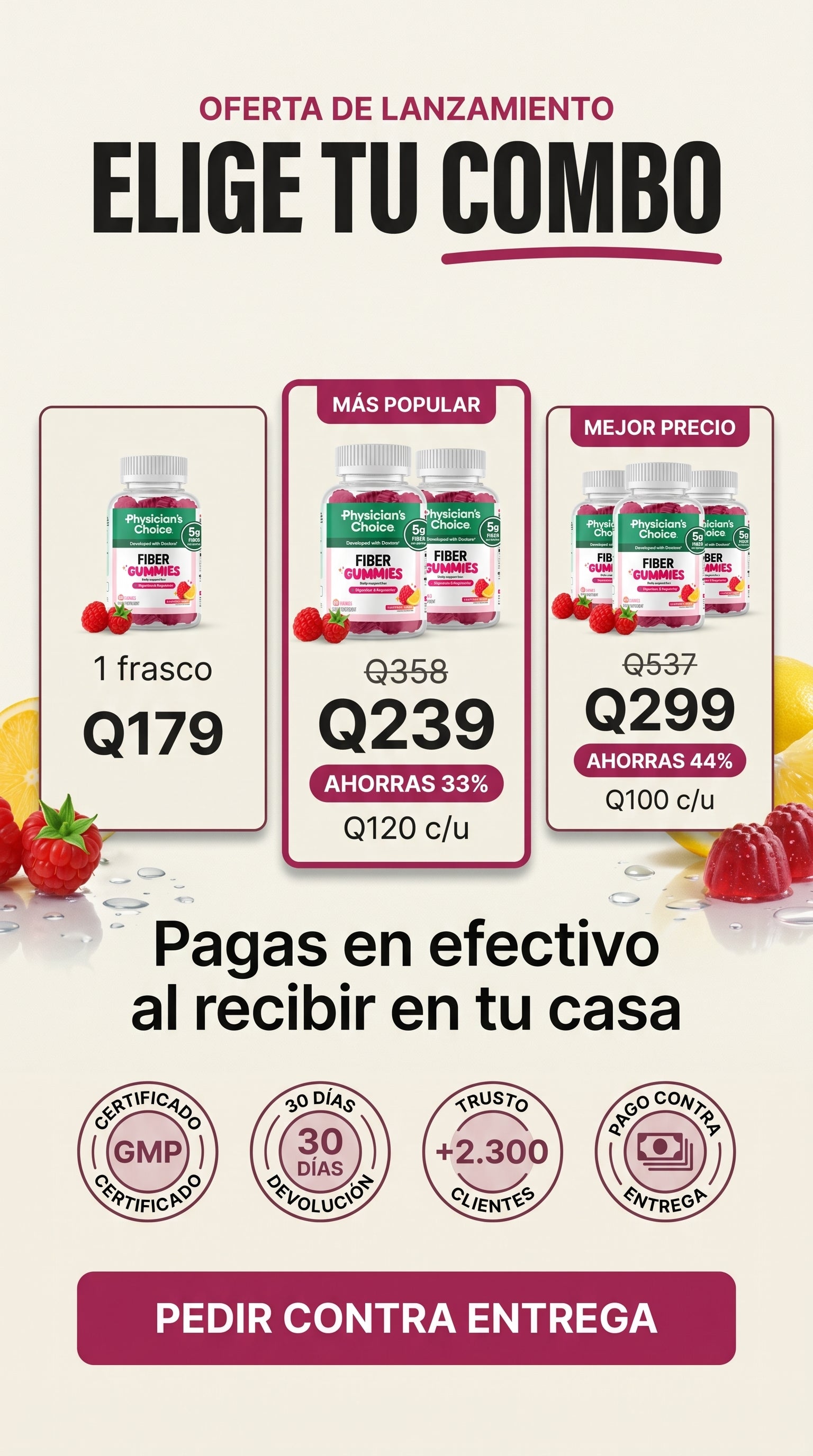 Amazon.com: Gomitas de fibra Physician’s Choice para la salud digestiva y regularidad — offer-pricing