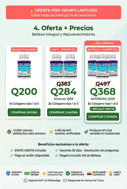 Colageno tipo 1 al 5 — 4. Oferta + Precios