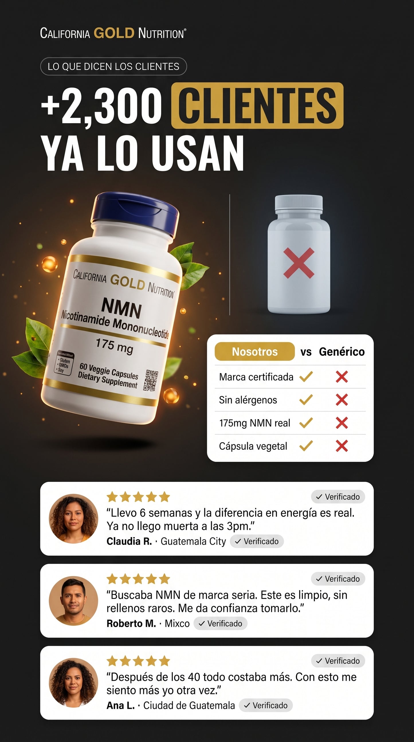 California Gold Nutrition Nmn 175mg 60caps — social-proof